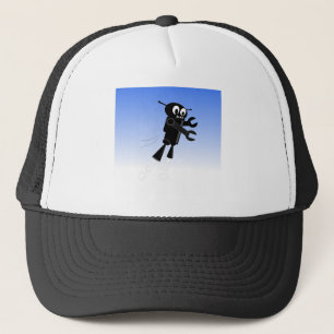 Casquette Arrière - plan Black Flying Robot Blue Sky