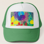 Casquette Arrière - plan coloré de fleurs (Devant)