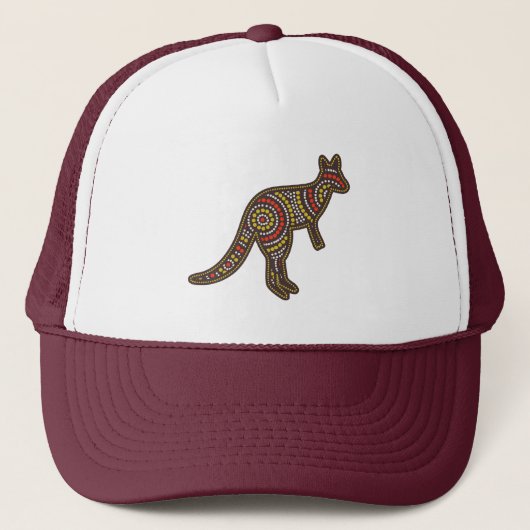 Casquette Art aborigène australien – Conception de l'esprit (Devant)