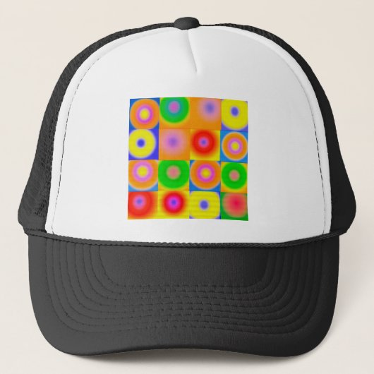 Casquette Art Abstrait Coloré Joyeux (Devant)