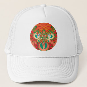 Casquette Art abstrait Hibou Rouge