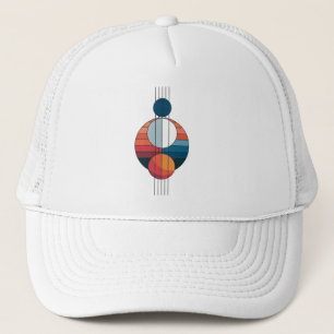 Casquette Art Bauhaus en cinq lignes et sphères