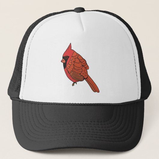 Casquette Art cardinal d'oiseau (Devant)