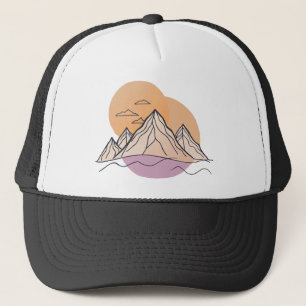 Casquette Art de la ligne de montagne