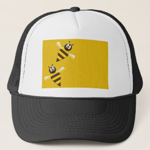 Casquette Art de motif d'abeilles d'abeille d'or jaune de