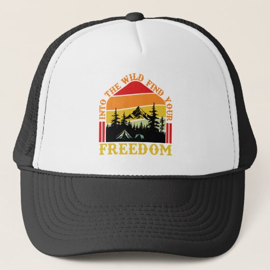 Casquette Art de mots Cool Camping (Devant)
