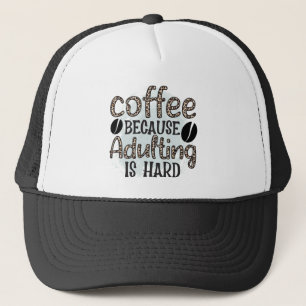 Casquette Art de mots de café drôle