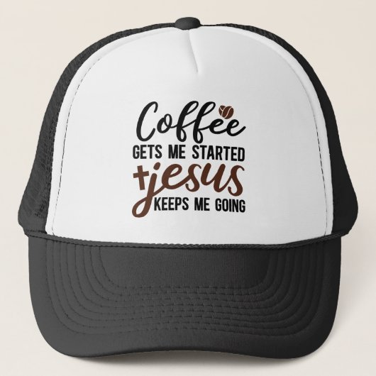 Casquette Art de mots Jésus café drôle (Devant)