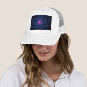Casquette Art Fractal Fleur Vie (En situation)