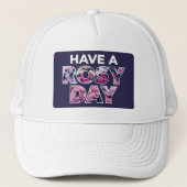 Casquette Art Graphique "Ayez Une Journée Rosy" (Devant)