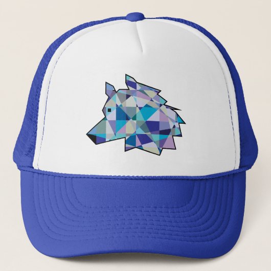Casquette Art graphique original Wolf Head | Profil du visag (Devant)