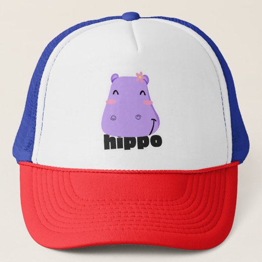 Casquette Art Hippo Cute Kawaii (Devant)