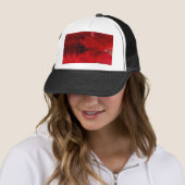 Casquette Art moderne de la peinture rouge Abstraite (En situation)