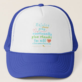 Casquette Art mural de l'Écriture chrétienne « Se réjouir to
