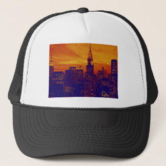 Casquette Art pop orange bleu New York City