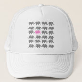Casquette Art rose et gris d'éléphant (Devant)