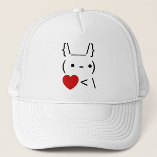 Casquette ASCII Texte Art Lapin Lapin Reprendre le coeur