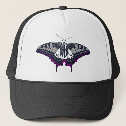 Casquette Asexual Flag Swallowtail (Devant)