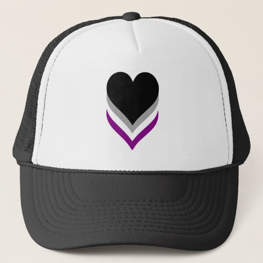 Casquette Asexualité orgueil coeur Trucker Chapeau (Devant)