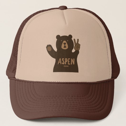Casquette Aspen Colorado Ours de paix (Devant)
