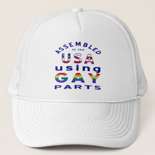 Casquette Assemblé aux États-Unis à l'aide de pièces gays