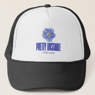 Casquette Assez Instable : Tee Déclaration Florale Bleue