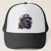 Casquette Assistant Aquarelle Raven Bird (Devant)