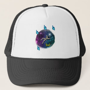 Casquette astronaute à papillon