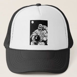 Casquette astronaute de squelette halloween