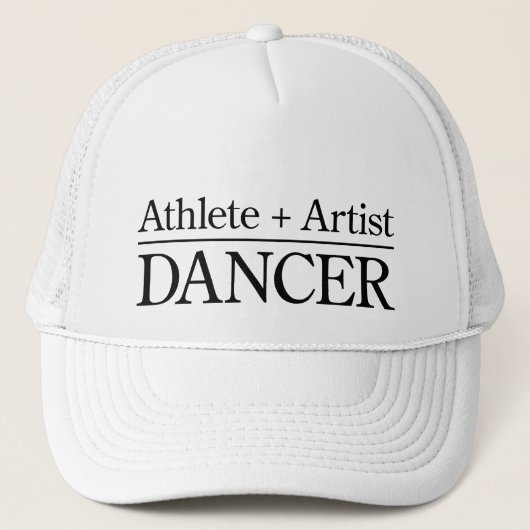 Casquette Athlète + Artiste = danseur (Devant)