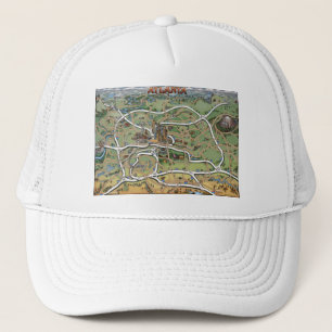 Casquette Atlanta Georgia Cartoon Map