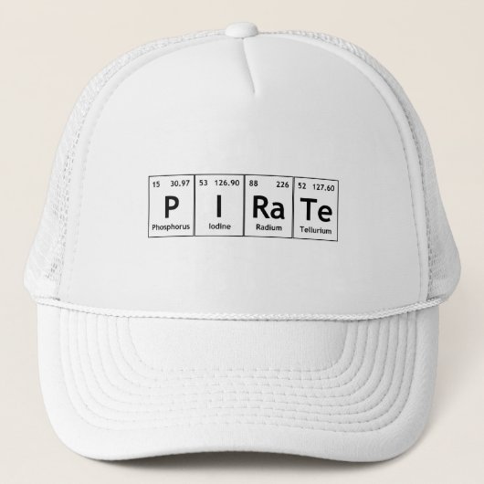 Casquette Atome de chimie de mot d'éléments de Tableau (Devant)
