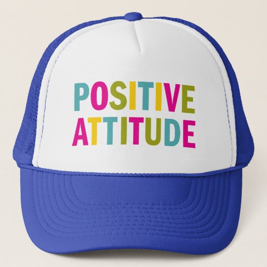 Casquette Attitude positive dans des couleurs lumineuses (Devant)