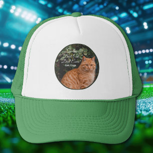 Casquette Au meilleur chat papa jamais photo personnalisée