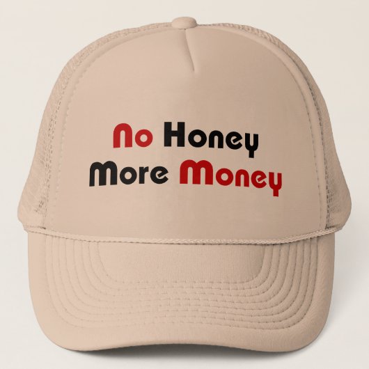 Casquette Aucun miel plus d'argent (Devant)