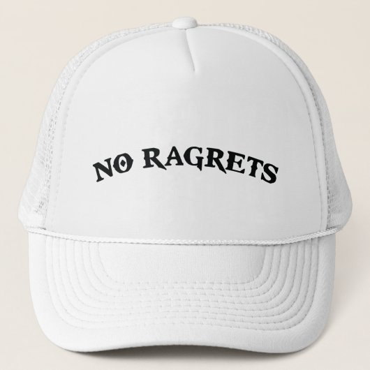 Casquette Aucun tatouage de regrets de Ragrets Mispelled (Devant)