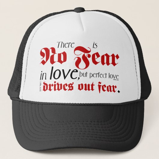 Casquette Aucune crainte dans l'amour (Devant)