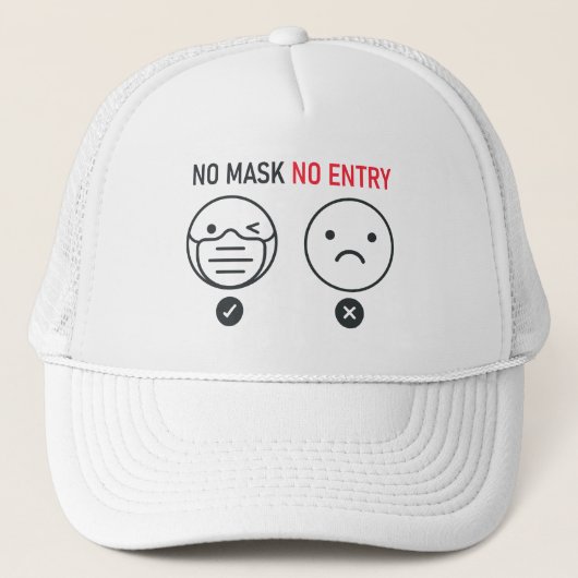Casquette Aucune entrée de masque (Devant)