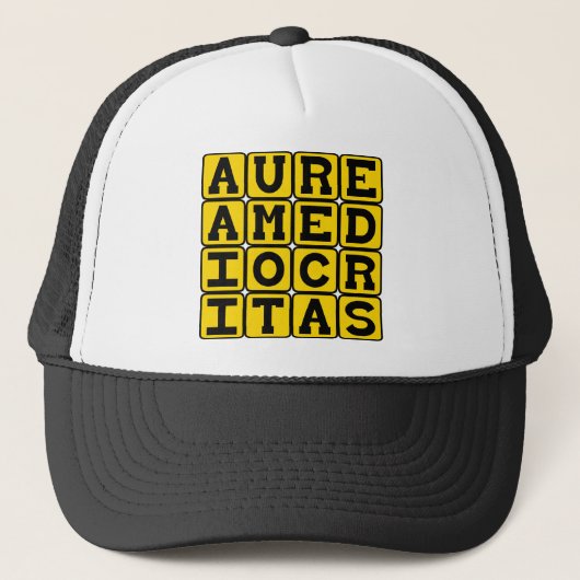 Casquette Aurea Mediocritas, juste milieu (Devant)