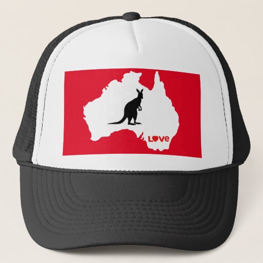 Casquette Aussie Love Kangaroo White (Devant)