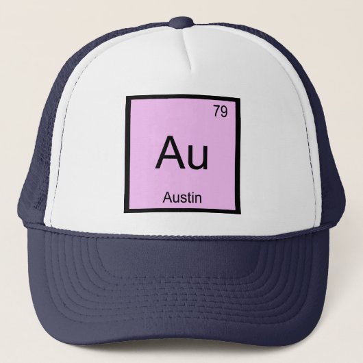 Casquette Austin Nom Chimie Élément Tableau périodique (Devant)
