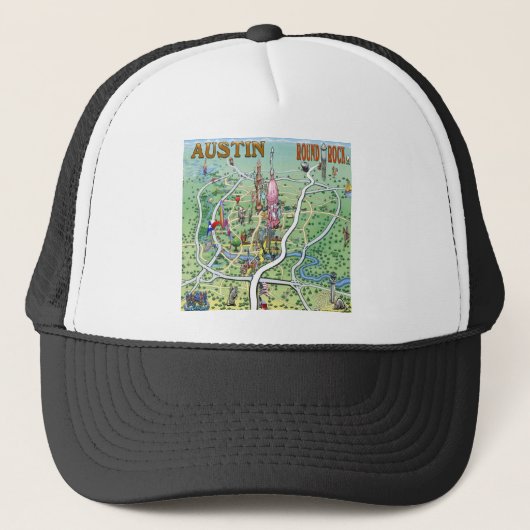 Casquette Austin Round Rock Texas Fun Carte (Devant)