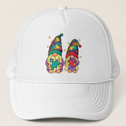 Casquette Autisme couple Gnome (Devant)