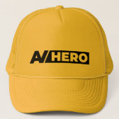 CASQUETTE AV HERO YELLOW TRUCKER HAT (Devant)
