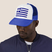 Casquette avec drapeau de la Grèce (En situation)