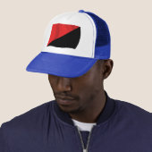 Casquette avec drapeau de l'anarcho-syndicalisme (En situation)