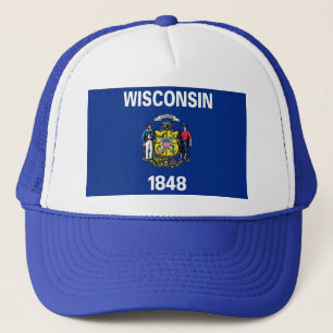 Casquette avec drapeau de l'Etat du Wisconsin - Et