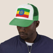 Casquette avec drapeau de l'Éthiopie (En situation)