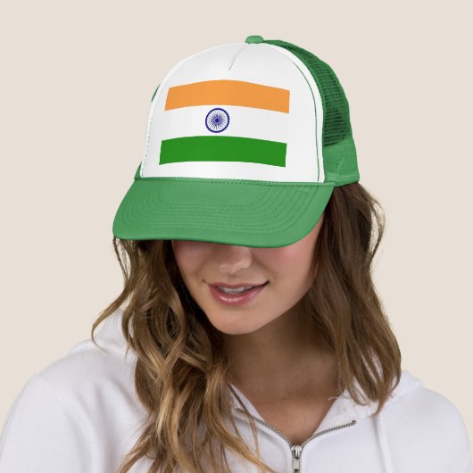 Casquette avec drapeau de l'Inde (En situation)