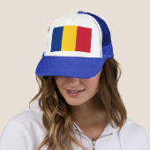 Casquette avec drapeau de Roumanie (En situation)
